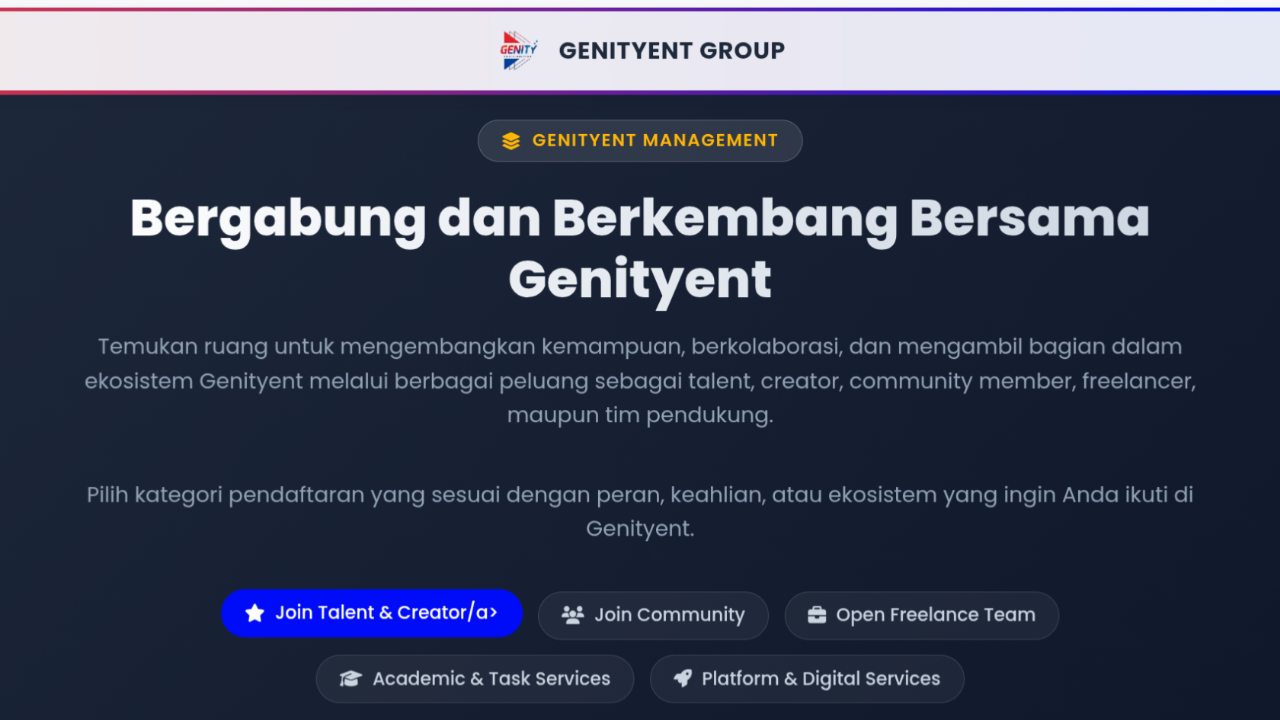 Preview Talent Website